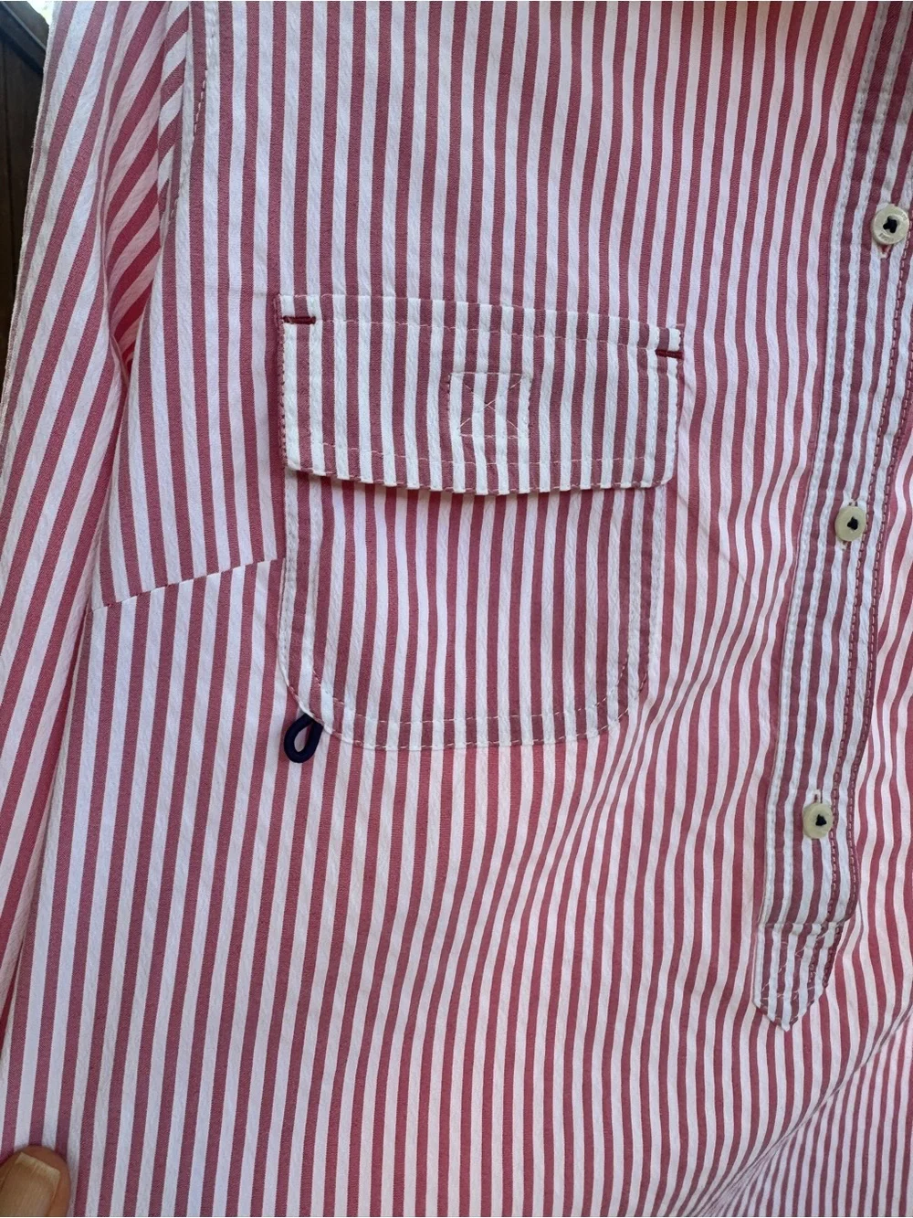 Vineyard Vines Red & White Striped Harbor Shirt Cover Up
